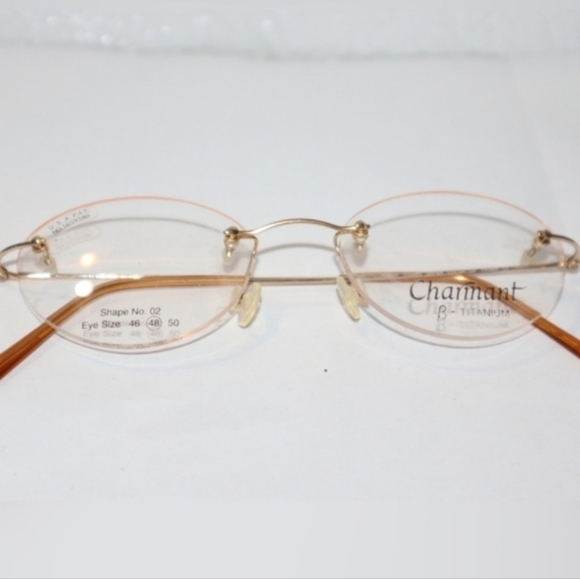 Charmant Vintage Rimless Frames Glasses titanium - Picture 3 of 15